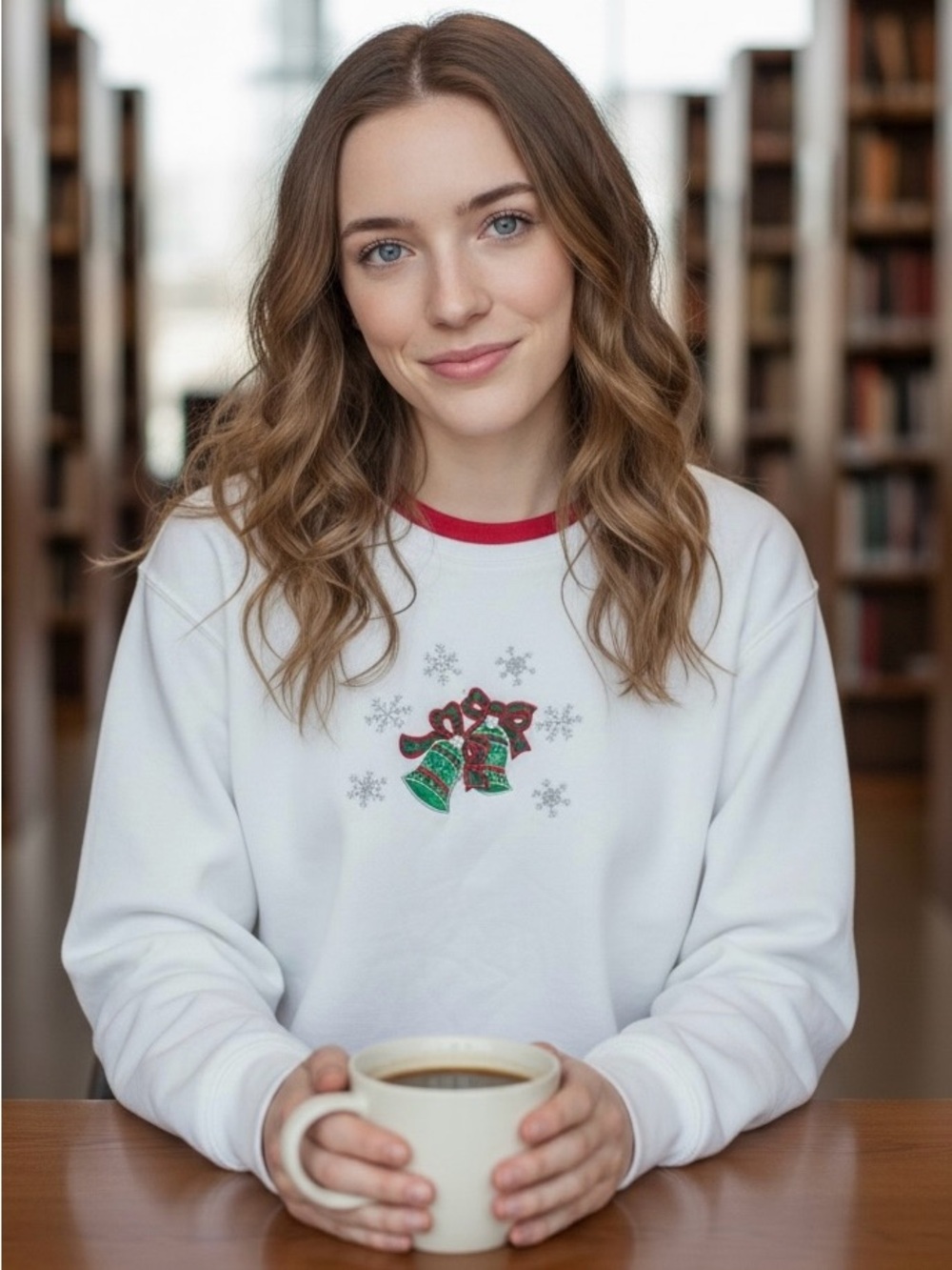 Boobie Brooks White Christmas Sweatshirt Size Large